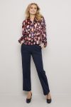 Molly Bluse Marine-mønstret