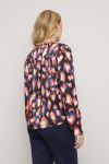 Molly Bluse Marine-mønstret