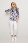 Marina Bluse Marine m/mønster