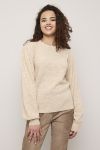 Elise strikkegenser med blonde Beige