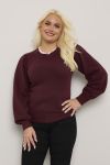 Elise strikkegenser med blonde burgunder