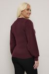 Elise strikkegenser med blonde burgunder