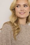Sonia genser med stener Beige