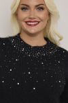 Genser med steiner Sonia Sort