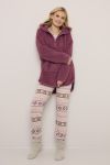 Oversize Hoodie Teddy Fleece Burgunder