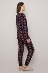 Sløyfe Pyjamas Sort-rosa