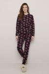 Sløyfe Pyjamas Sort-rosa