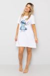 Oversize t-skjorte Stich Hvit