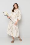 Kjole Ada Offwhite-blomstret