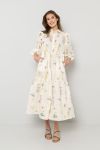 Kjole Ada Offwhite-blomstret