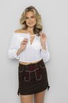 Oktoberfest bluse Theresa Hvit