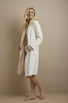 Nightwear Io morgenkåpe i fleece offwhite