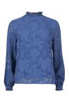 Lifetime bluse med høy hals blå