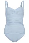 Swimwear badedrakt med drapering blå