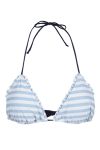 Swimwear bikinioverdel trekant-bh blå/hvit