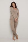 Longs i merinoull/silke Beige