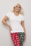 Halley pyjamastopp med korte ermer Offwhite