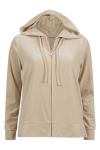 Baic Stella hettejakke i velour lys beige