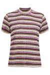 Lifetime Elizabeth stripet topp med korte ermer sort-beige