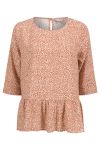 Lifetime peplum topp med print rust
