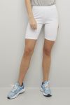 Basic Piper sykkelshorts i bomull hvit