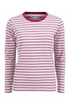 Lifetime stripet topp med kontrasthals rosa