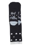 Basic Mom sokker med tekst marine
