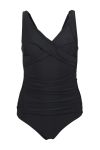 Swimwear Bermuda badedrakt med drapering sort
