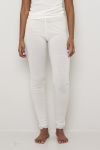 Flora Longs i merinoull med blondekant Offwhite