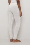 Flora Longs i merinoull med blondekant Offwhite