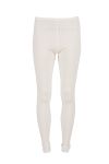 Eva Flora Longs i merinoull med blondekant offwhite