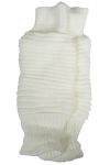 Safa tykke leggvarmere i strukturstrikk. offwhite