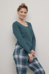 Nightwear Lana pyjamastopp grønn.