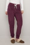 Nightwear Meri pyjamasbukse i fleece burgunder.