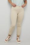 Lifetime Camilla jeans med strassbånd beige