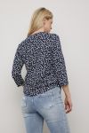 Britney topp med zip Blå-prikket