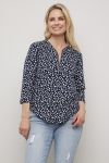 Britney topp med zip Blå-prikket
