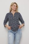 Britney topp med zip Blå-prikket