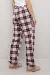 Pyjamasbukse i flanell burgunder.