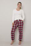 Pyjamasbukse i flanell Rød-gull