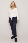 Pyjamasbukse i flanell Marine