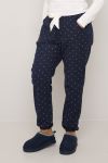 Pyjamasbukse i flanell Marine