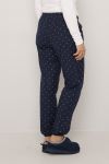 Pyjamasbukse i flanell Marine