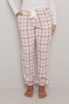 Pyjamasbukse i flanell Rosa rutet