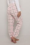 Pyjamasbukse i flanell Rosa rutet