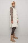 Quiltet vest sand.