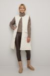 Quiltet vest sand.