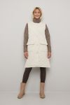 Quiltet vest sand.