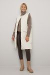 Quiltet vest sand.