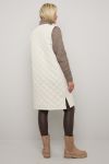 Quiltet vest sand.